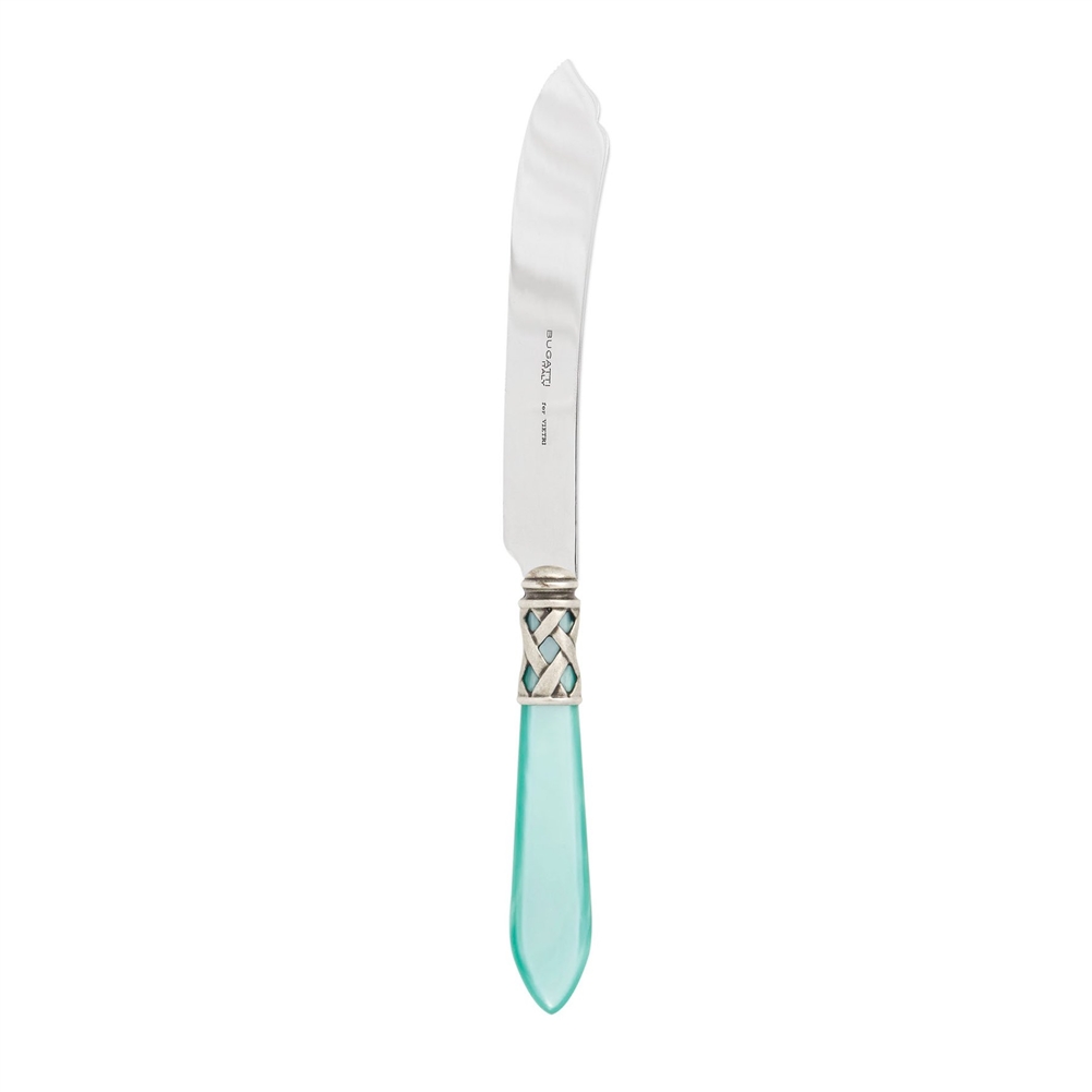 Vietri Aladdin Antique Light Blue Cake Knife - ALD-9813LB