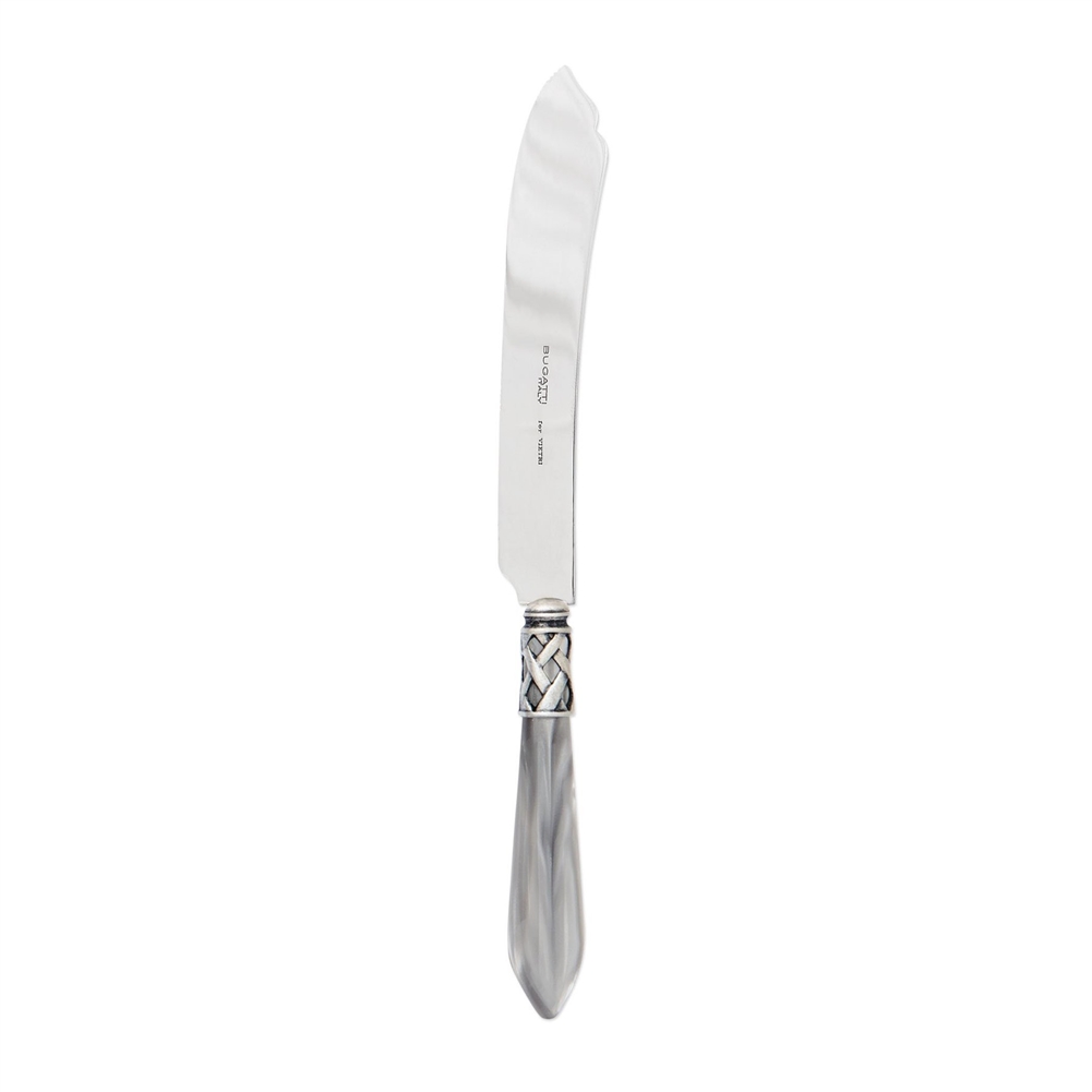 Vietri Aladdin Antique Light Gray Cake Knife - ALD-9813LG