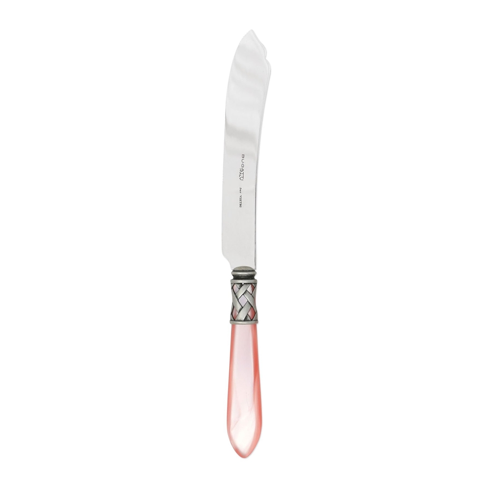 Vietri Aladdin Antique Light Pink Cake Knife - ALD-9813LP