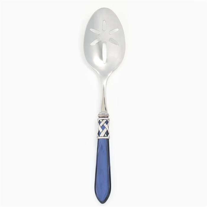 Vietri Aladdin Blue Antique Slotted Serving Spoon