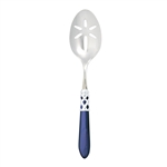 Vietri Aladdin Brilliant Blue Slotted Serving Spoon - ALD-9818B-B