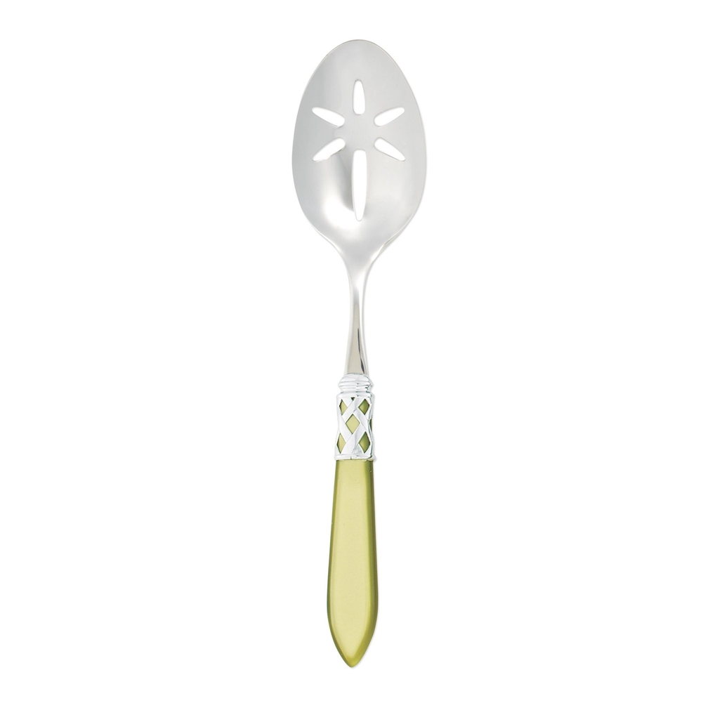 Vietri Aladdin Brilliant Chartreuse Slotted Serving Spoon - ALD-9818C-B