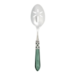 Vietri Aladdin Antique Green Slotted Serving Spoon - ALD-9818G