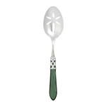 Vietri Aladdin Brilliant Green Slotted Serving Spoon - ALD-9818G-B