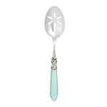 Vietri Aladdin Antique Light Blue Slotted Serving Spoon - ALD-9818LB