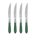 Vietri Aladdin Brilliant Green Steak Knives - Set of 4 - ALD-9824G-B