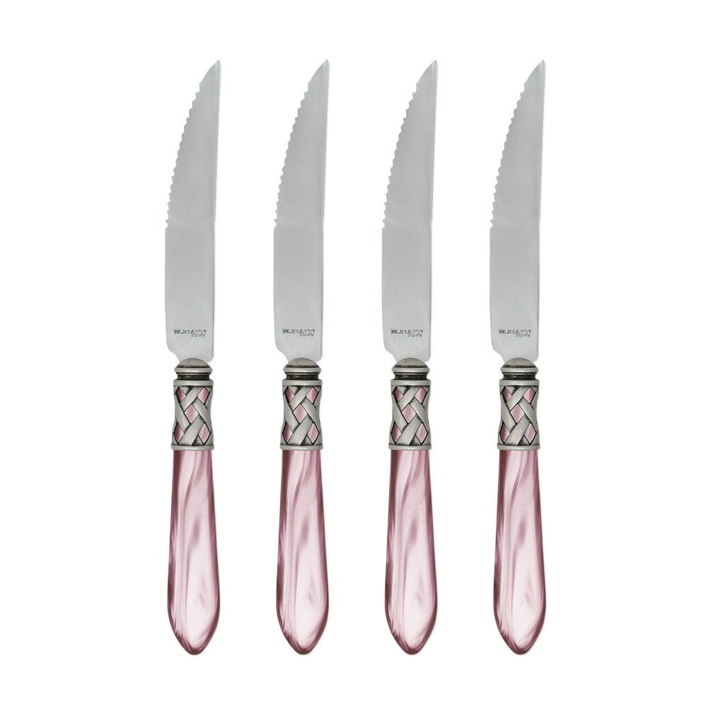 Vietri Aladdin Antique Lilac Steak Knives - Set of 4 - ALD-9824L