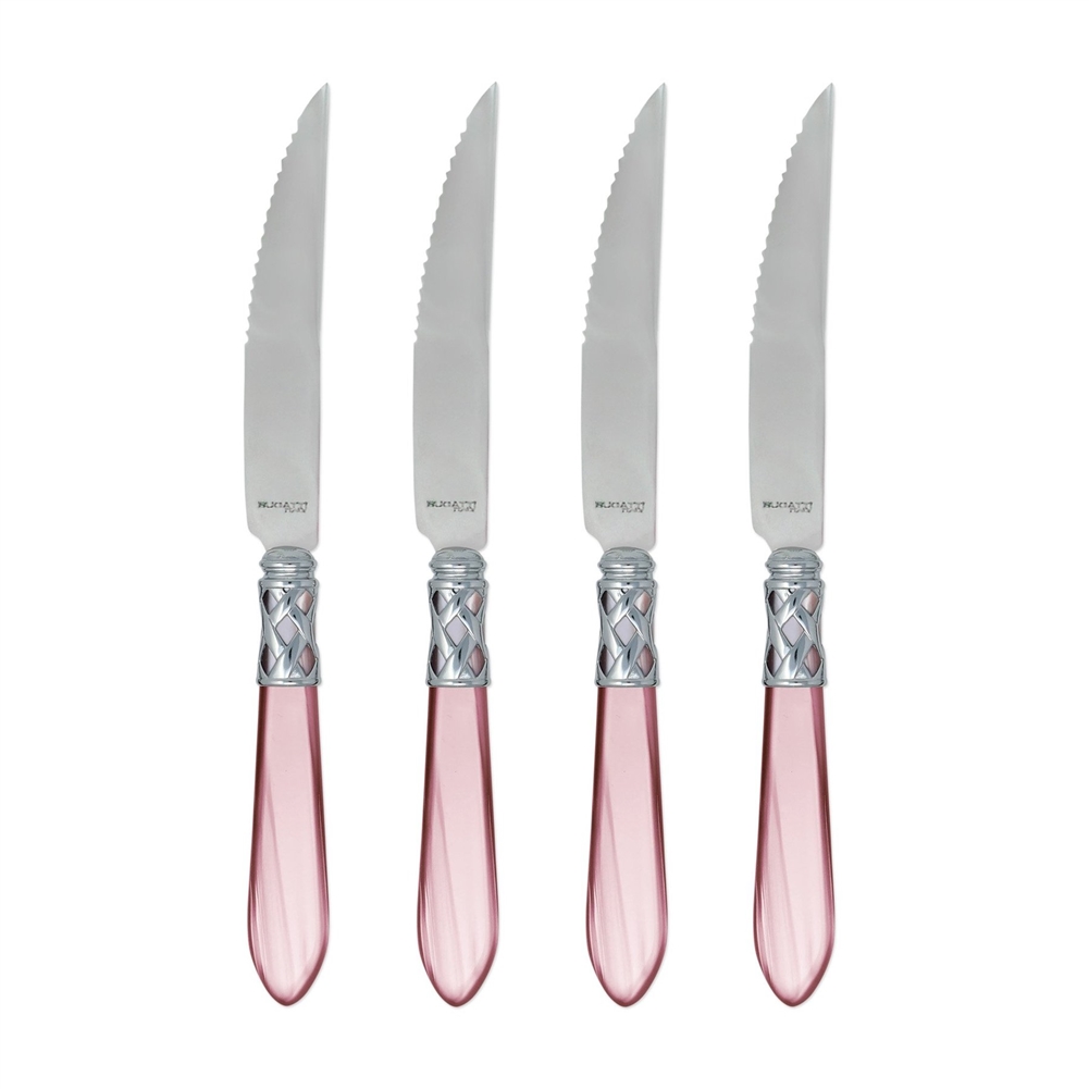 Vietri Aladdin Brilliant Lilac Steak Knives Set-4