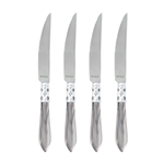 Vietri Aladdin Antique Light Gray Steak Knives - Set of 4 - ALD-9824LG