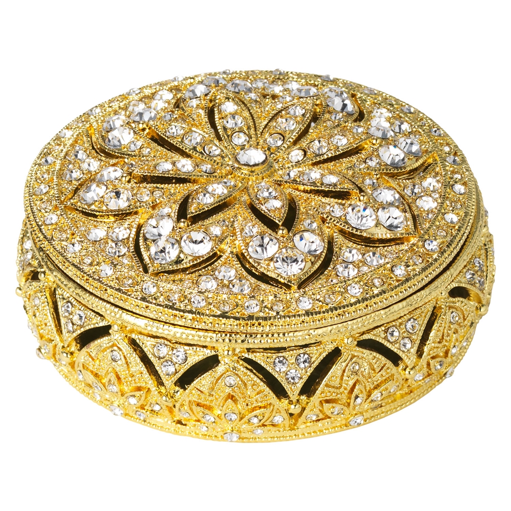 Olivia Riegel Gold Windsor Round Box - Chelsea Gifts