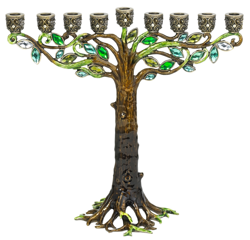 Olivia Riegel Tree Enamel Menorah