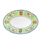 Vietri Campagna Cane Oval Platter