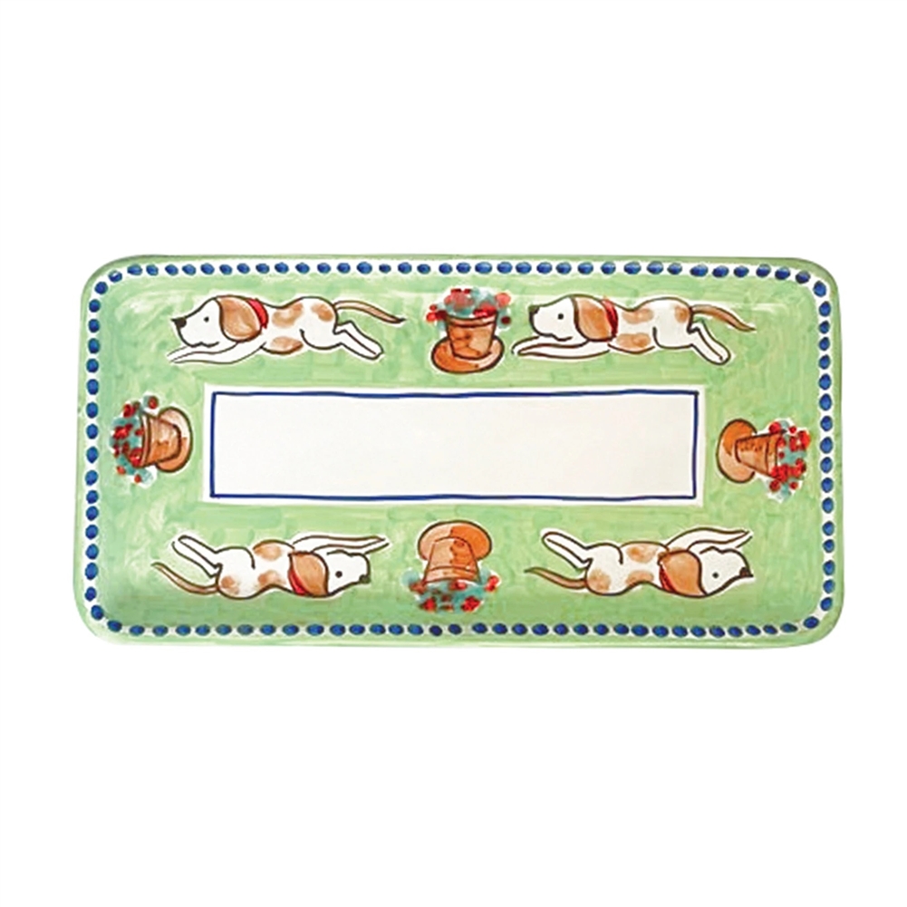 Vietri Campagna Cane Rectangular Platter