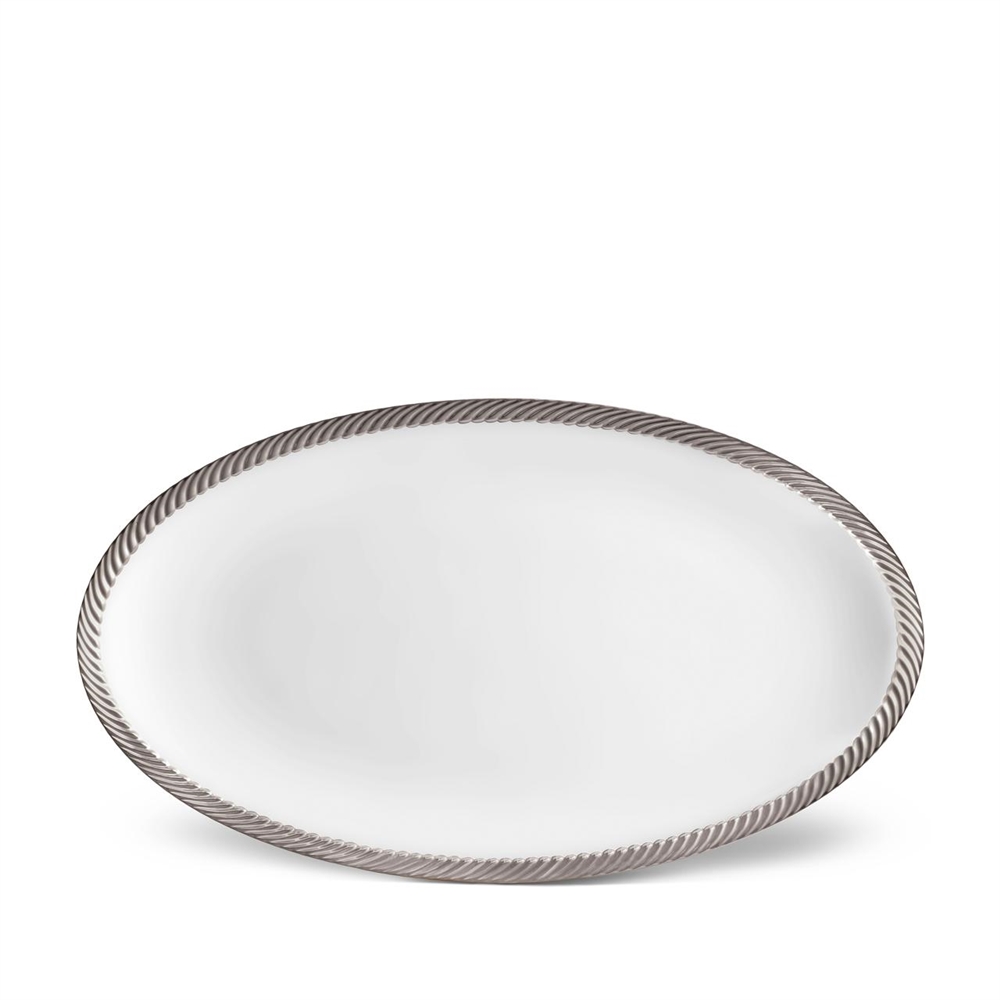 L'objet Corde Platinum Oval Platter Large