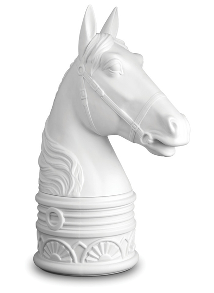 L'Objet Library White Horse Bookend