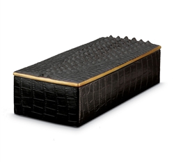 L'Objet Crocodile Rectangular Desk BoxÂ 