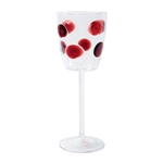 Vietri Drop Wine Glass - Red - DRP-5420R