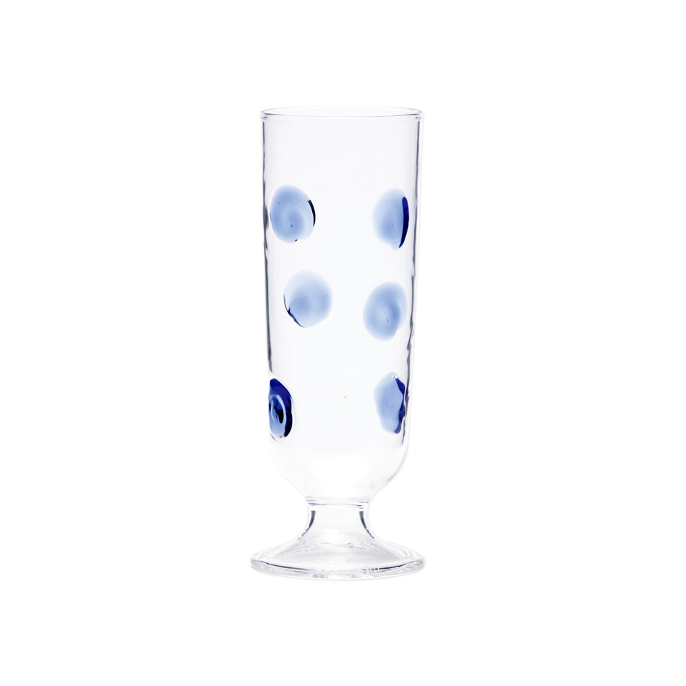 Vietri Drop Champagne Glass - Blue - DRP-5450B