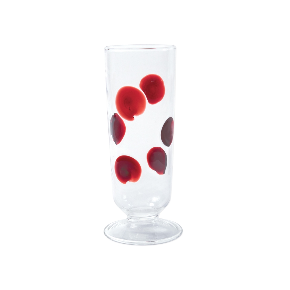 Vietri Drop Champagne Glass - Red - DRP-5450R