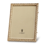 L'Objet Frames Deco Twist Gold + White Crystals 5x7 Frame