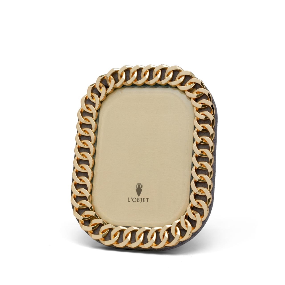 L'objet Cuban Link Frame 4x6 Gold