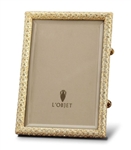 L'Objet Yellow Crystals on Gold Plated Frame 4x6