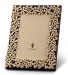 L'Objet Gold Plated Garland Photo Frame + Yellow Crystals 8x10