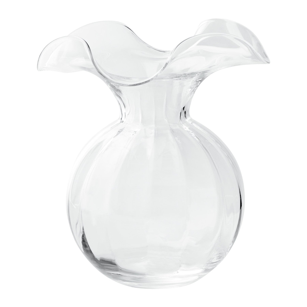Hibiscus Glass Medium Fluted Vase - HBS-8582