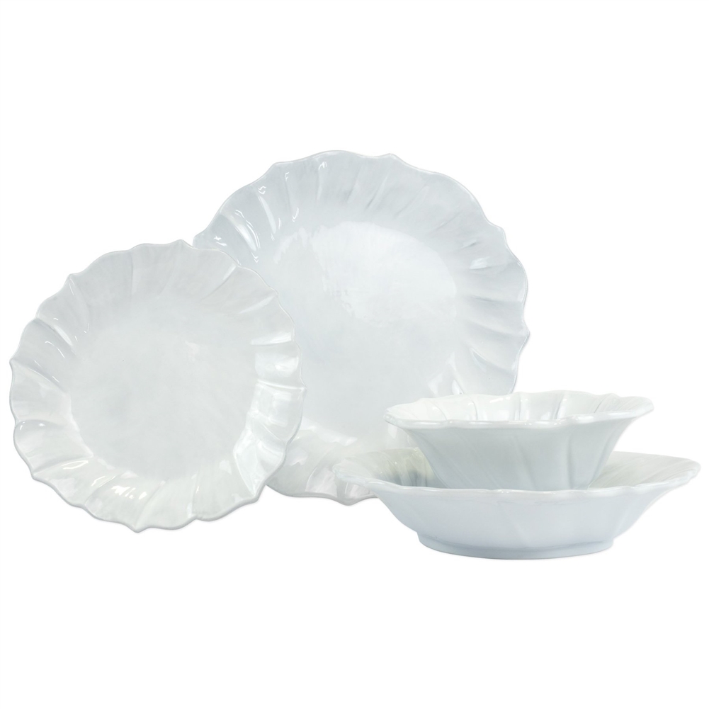 Vietri Incanto Ruffle Four-Piece Place Setting