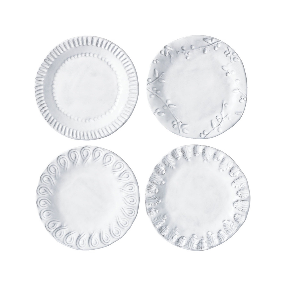Vietri Incanto Assorted Canape Plates Set of 4