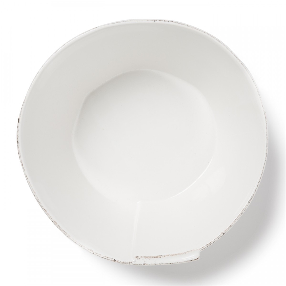 Vietri Lastra White Large Stacking Serving Bowl