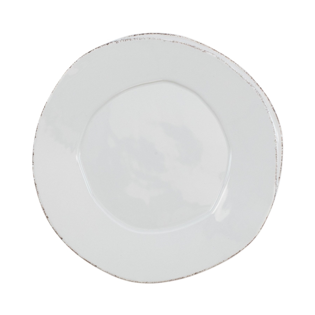 Vietri Lastra Light Gray European Dinner Plate - LAS-2606LG