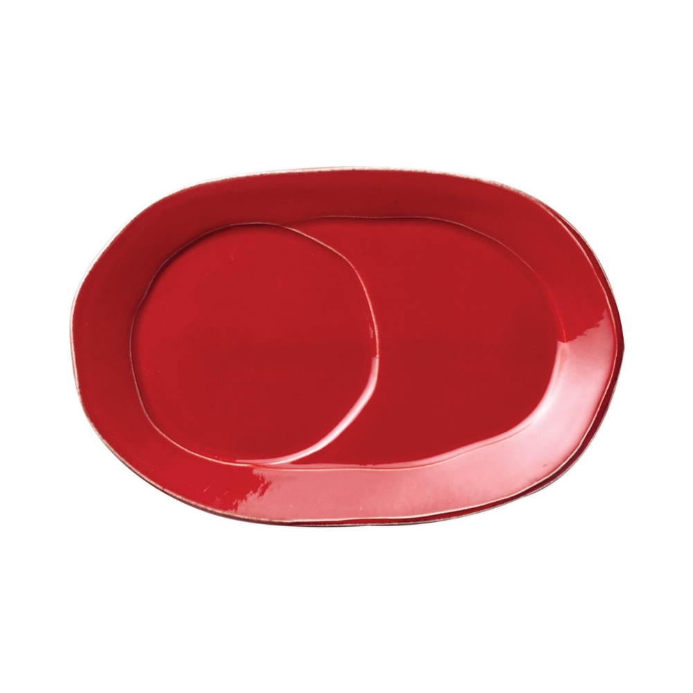 Vietri Lastra Red Oval Tray - LAS-2624R