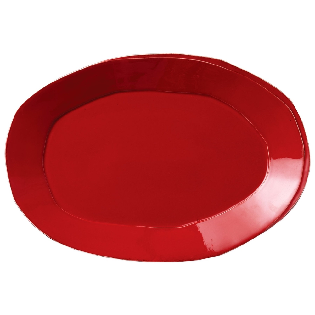 Vietri Lastra Red Oval Platter - LAS-2626R