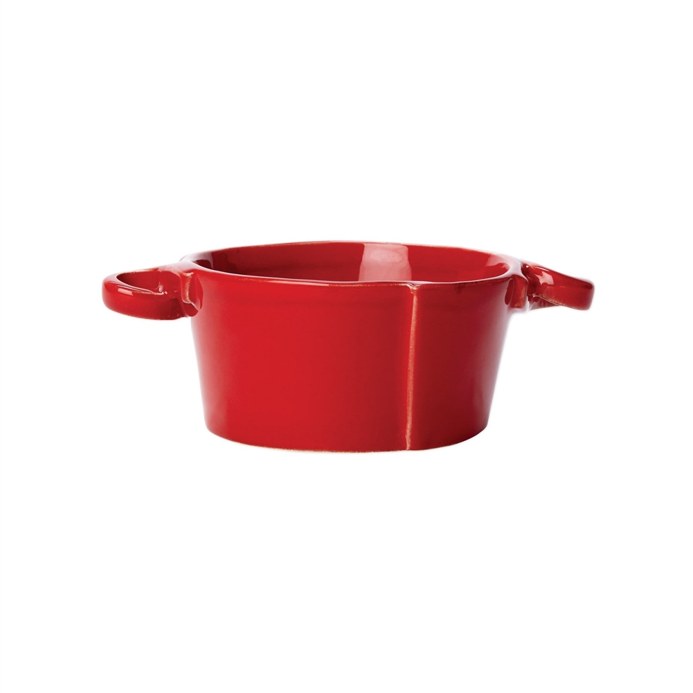 Vietri Lastra Red Small Handled Bowl - LAS-2651R