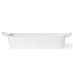 Vietri Lastra White Rectangular Baker