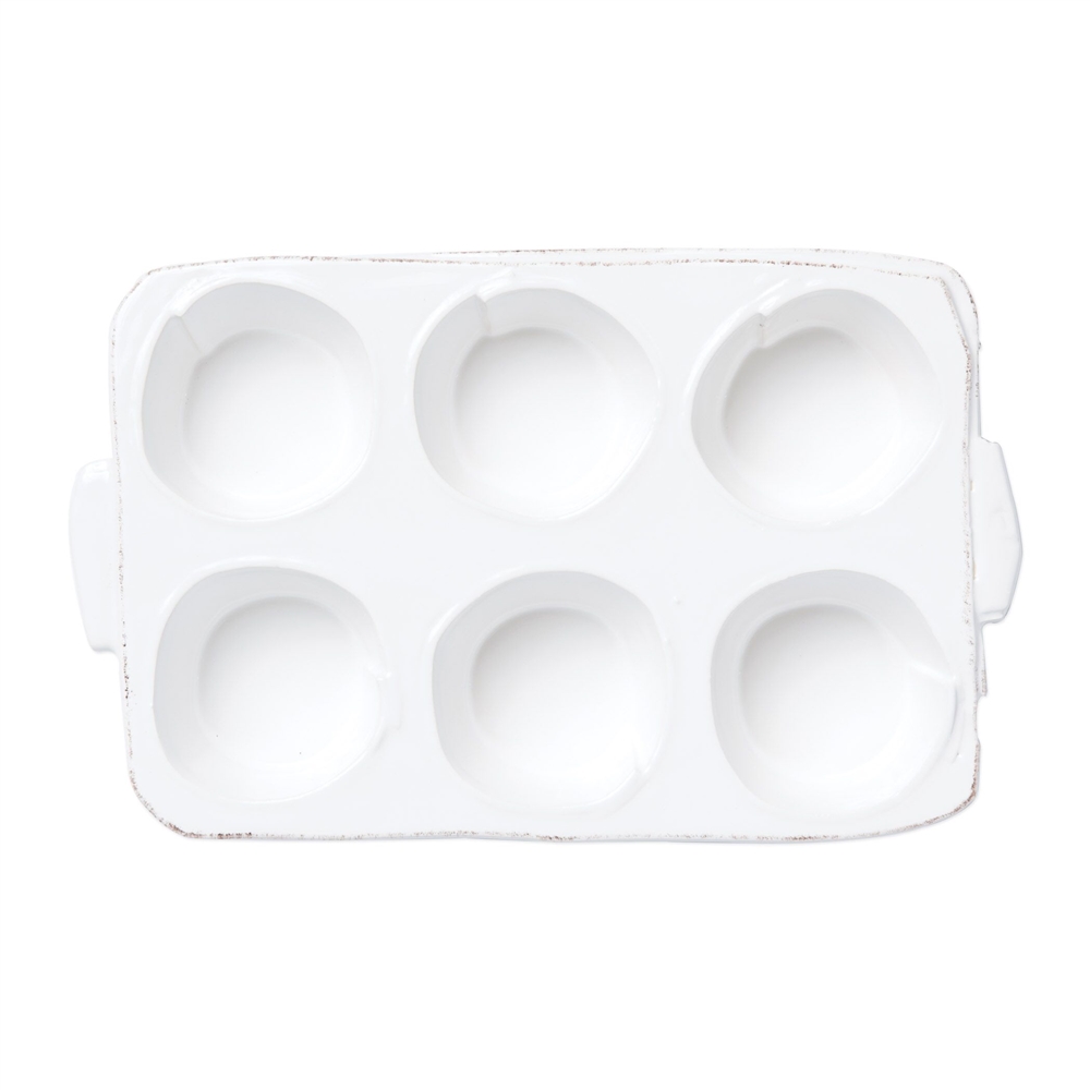 Vietri Lastra White Muffin Tin - LAS-2688W