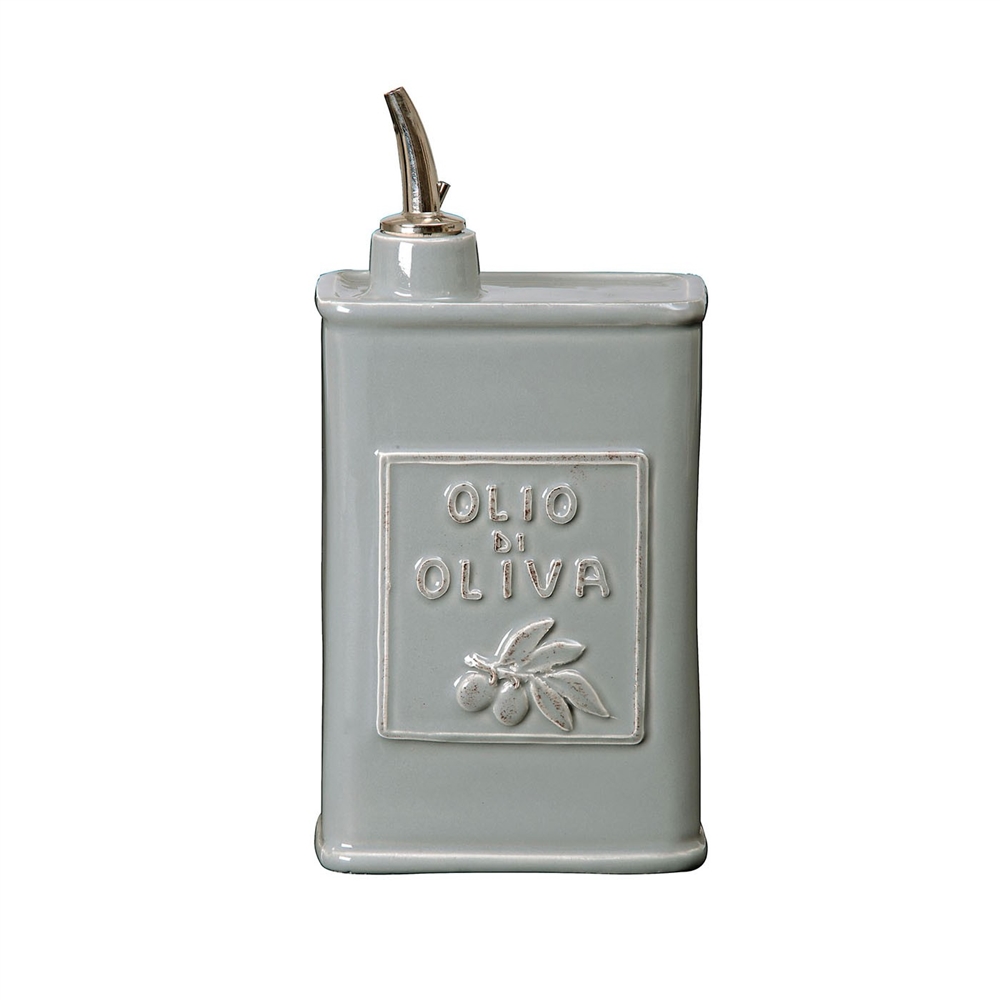 Vietri Lastra Gray Olive Oil Can