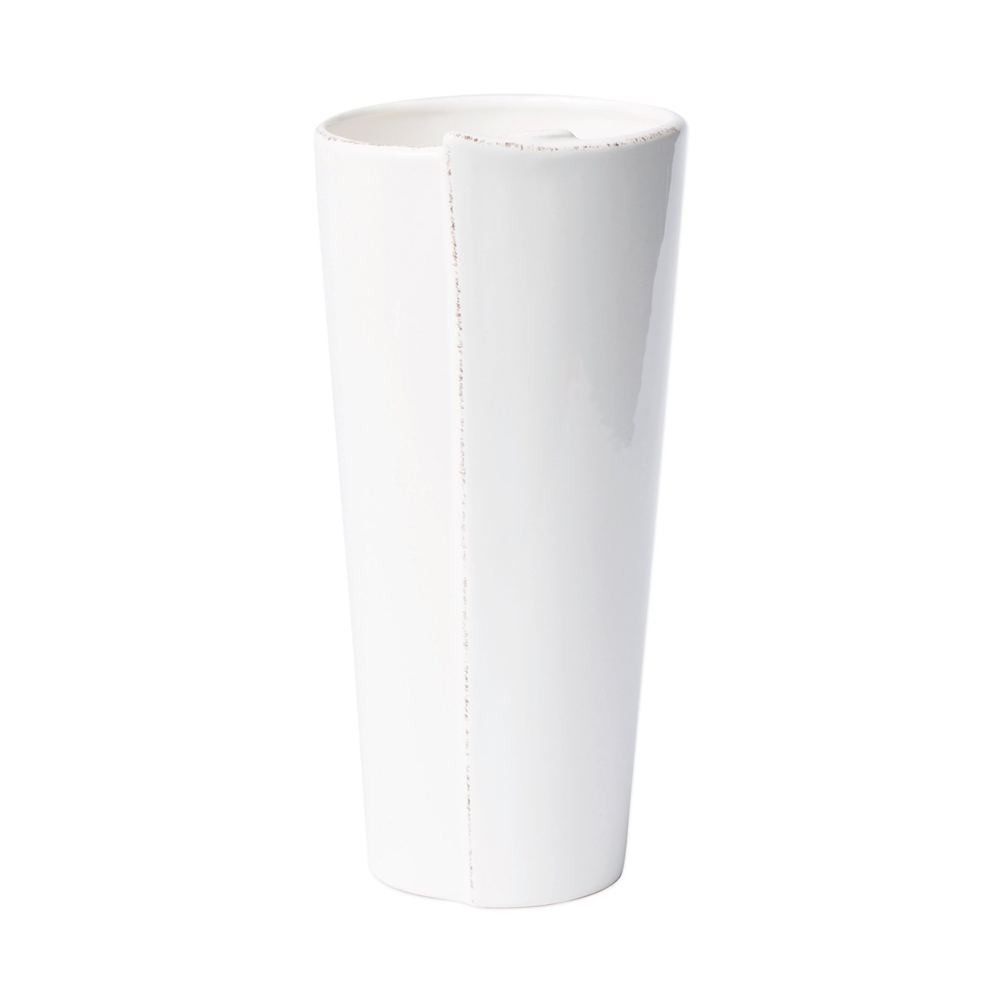 Vietri Lastra White Large Conic Vase - LAS-2695W