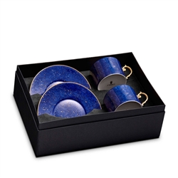 L'Objet Lapis Tea Cup + Saucer Gift Box of 2