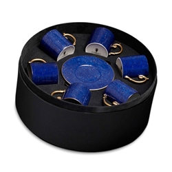 L'Objet Lapis Espresso Cup + Saucer Gift Box of 6