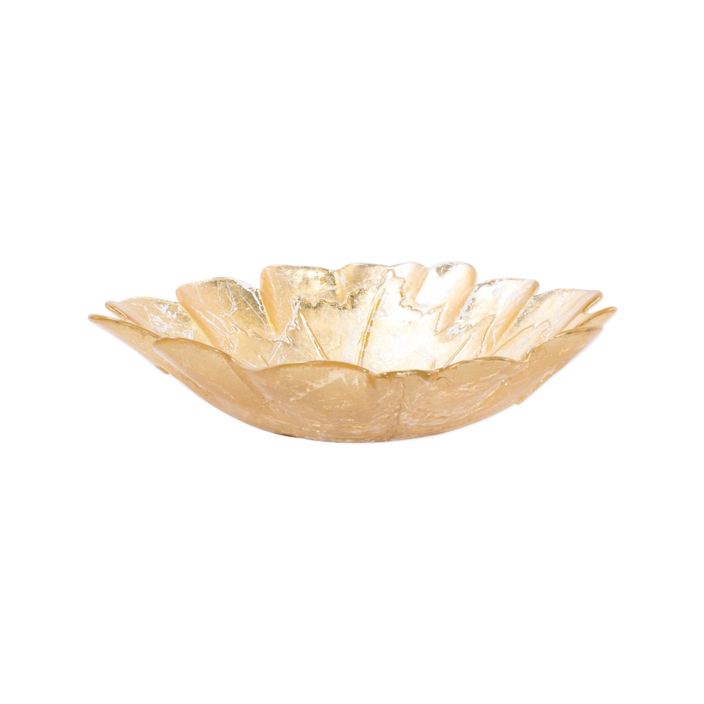 Vietri Moon Glass Leaf Medium Bowl - MNN-5237