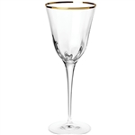 Vietri Optical Gold Wine Glass