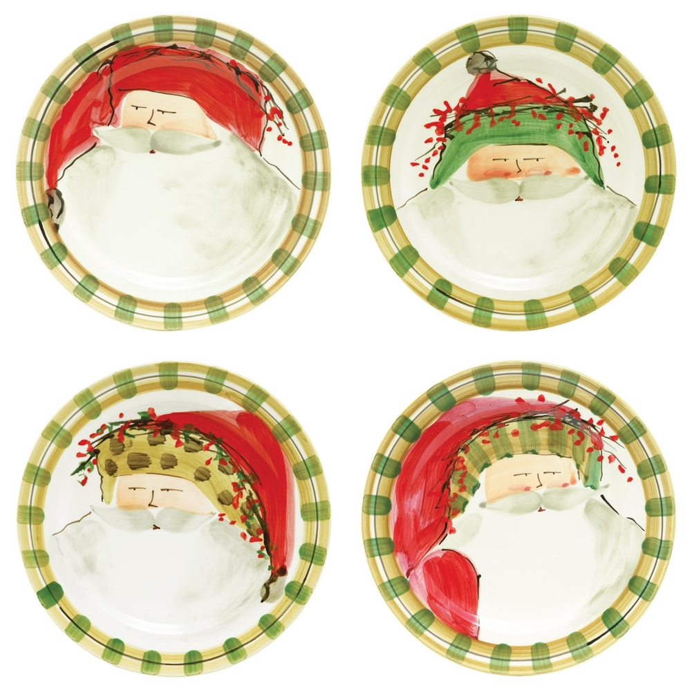 Vietri Old St Nick Assorted Dinner Plates - Set of 4 - OSN-7800