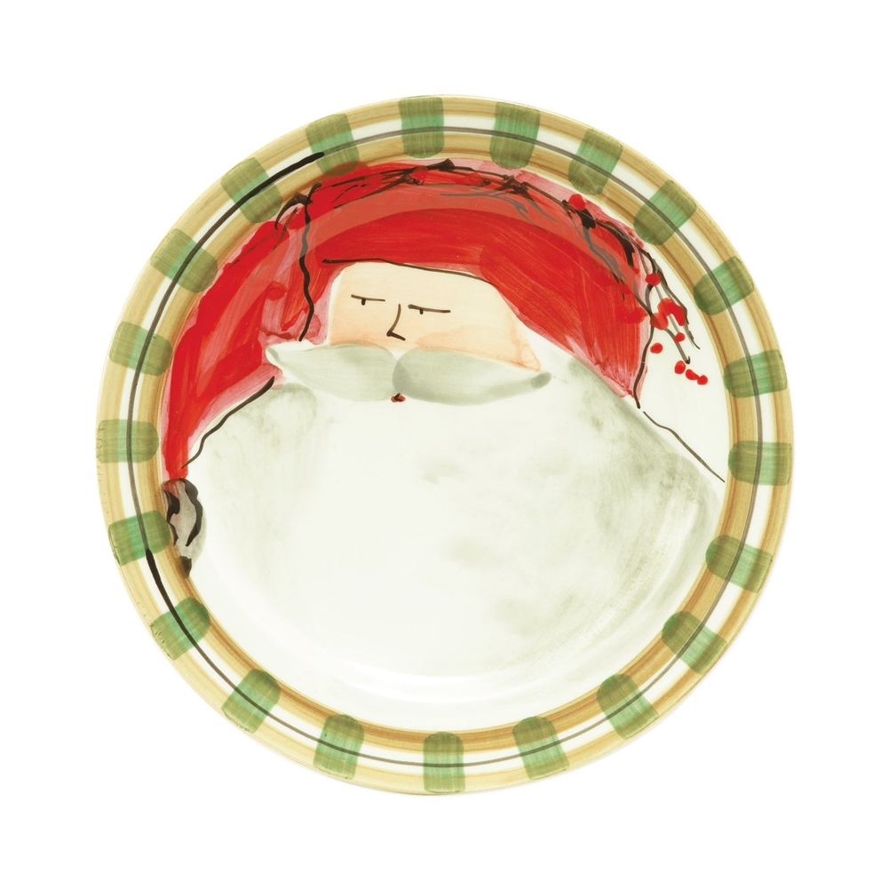 Vietri Old St Nick Dinner Plate - Red - OSN-7800A