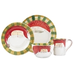 Vietri Old St. Nick Red Hat Four-Piece Service for One - OSN-7800AS-4