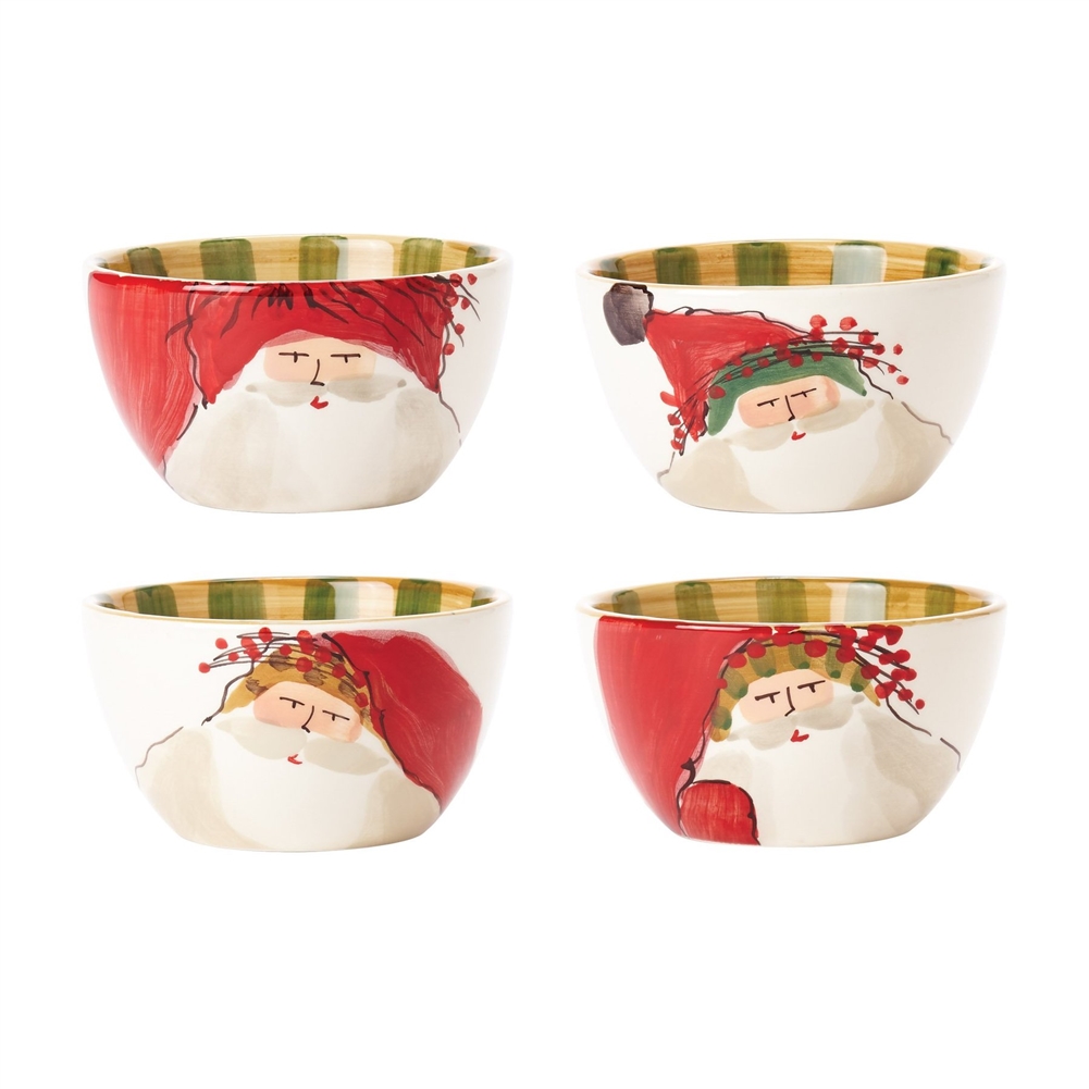 Vietri Old St Nick Assorted Cereal Bowls - Set of 4 - OSN-78051