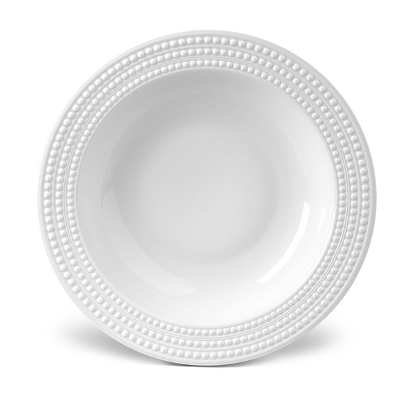 L'Objet Perlee White Serving Bowl