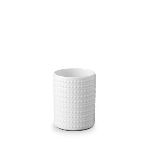 L'Objet Perlee White Small Vase