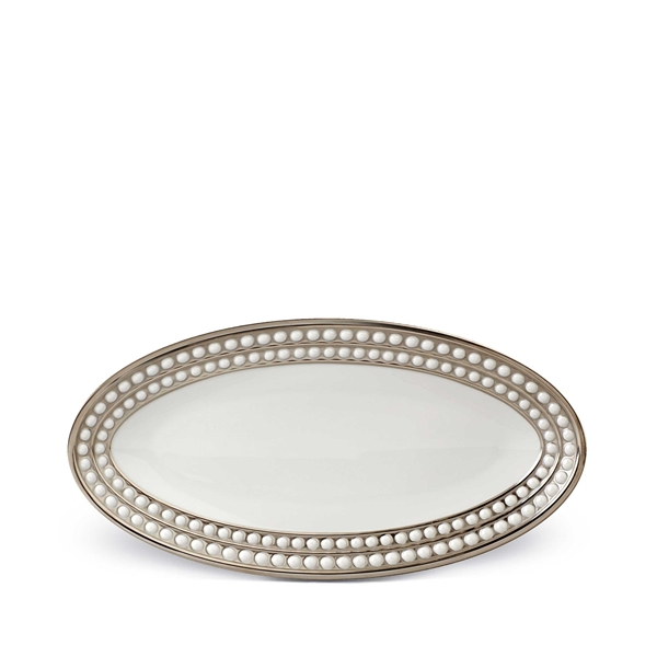 L'objet Perlee Platinum Oval Platter